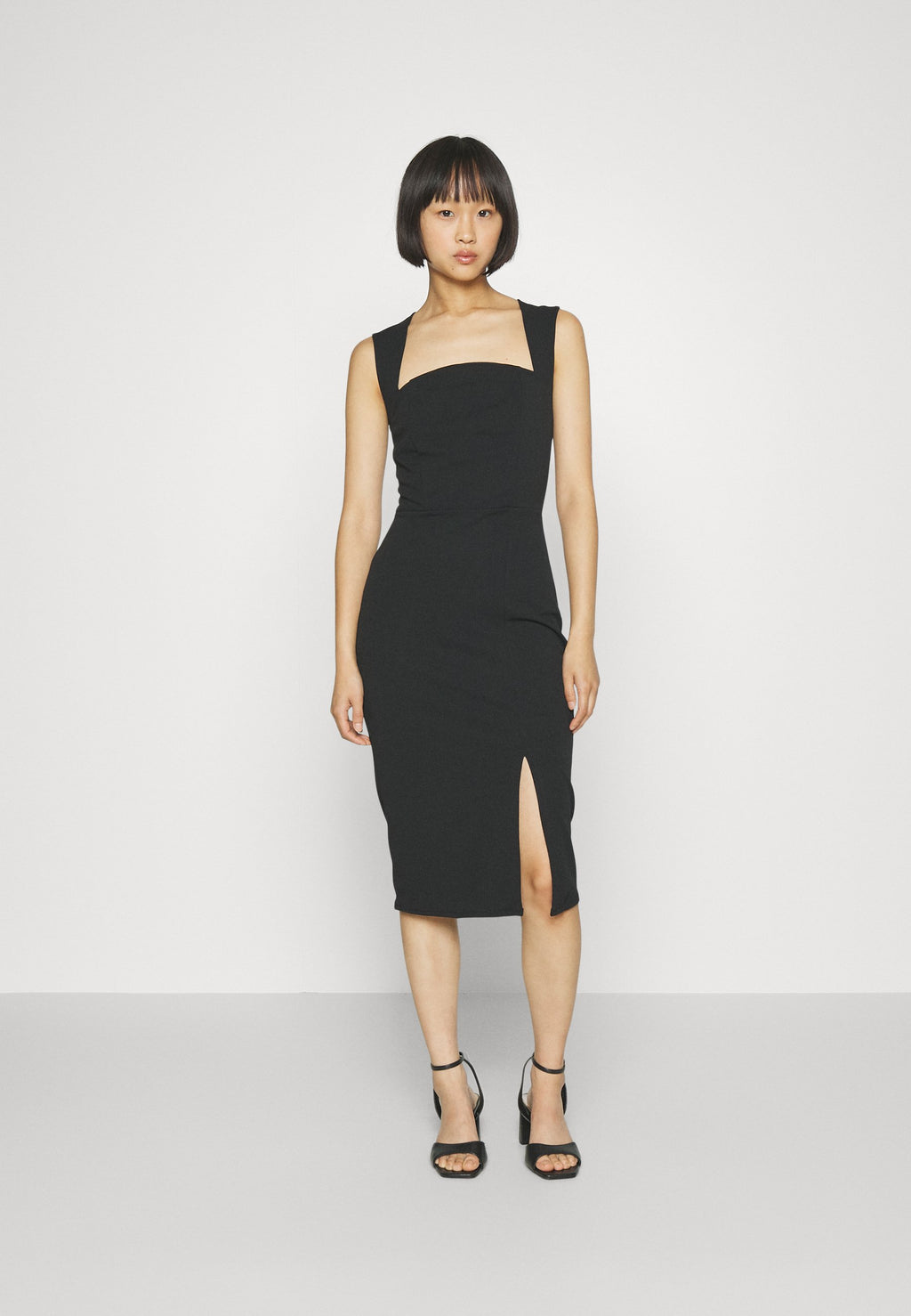 WAL G PETITE BRODY CURVE NECK MIDI