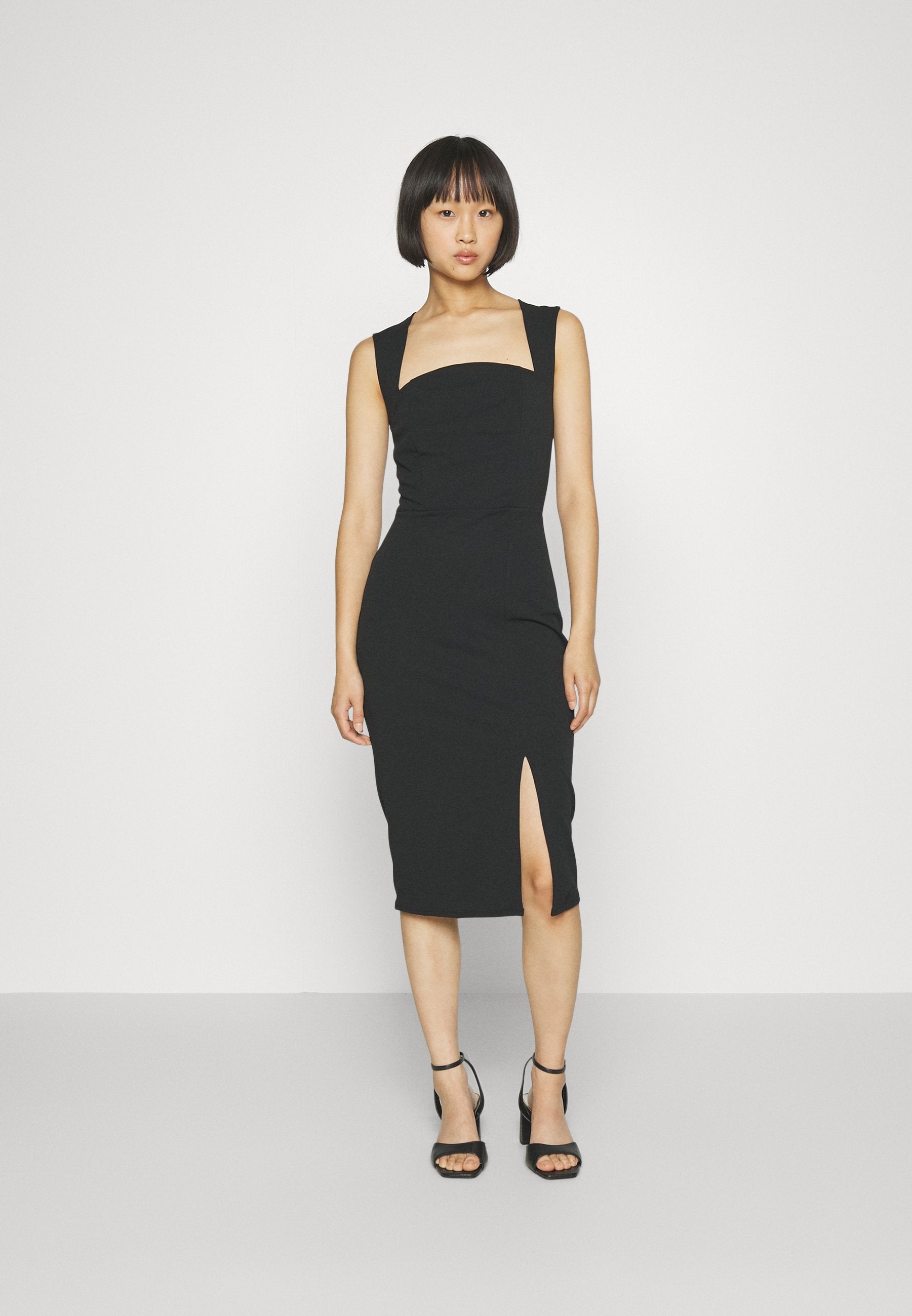 WAL G PETITE BRODY CURVE NECK MIDI
