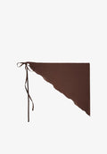 Bershka ASYMMETRIC WITH TIE DETAIL - SCARF - Scarf - dark brown