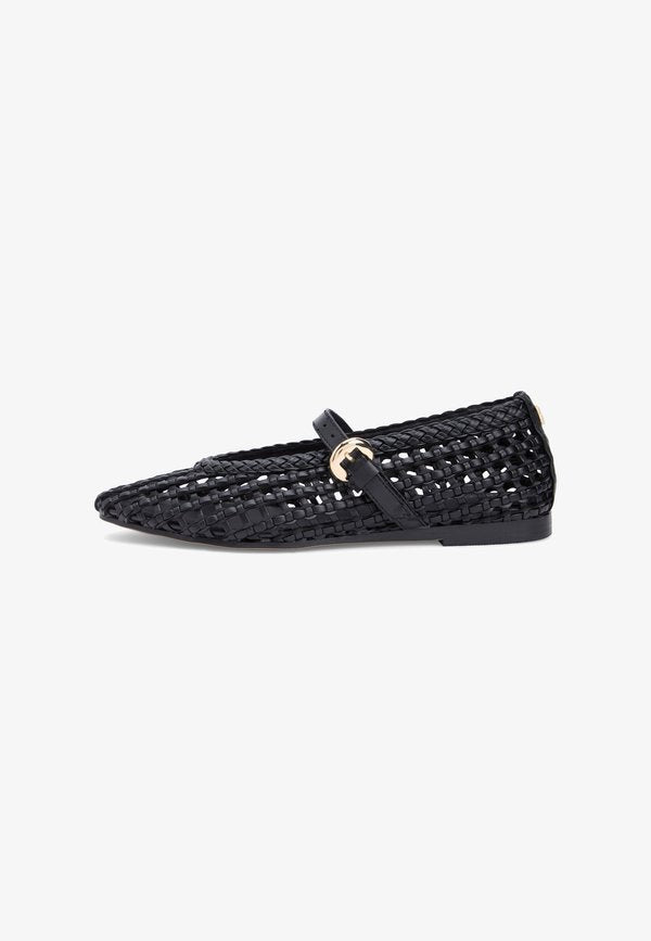 Tommy Hilfiger WOVEN MARY JANE BALLERINAS - Ballet pumps - black
