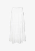 Vero Moda AWKEELEY High waist Long - Maxi skirt - snow white