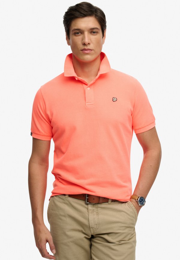 Superdry & Co SUPERDRY VINTAGE DESTROY POLO SHIRT.. - Polo shirt - coral neon