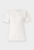 ONLY ONLMARIE LIFE S/S RUCHING TOP JRS - Basic T-shirt - cloud dancer