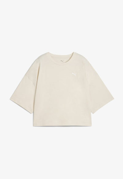 Puma WARDROBE ESS KURZES OVERSIZED-T-SHIRT - Basic T-shirt - alpine snow