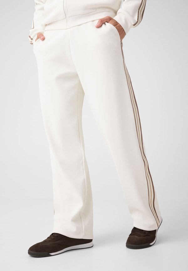 Guess JOGGER MIT SEITENSTREIFEN - Tracksuit bottoms - mehrfarbig, weiß