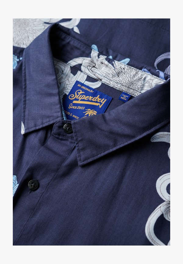 Superdry & Co HAWAIIAN BOX FIT - Shirt - chrysanthemum navy