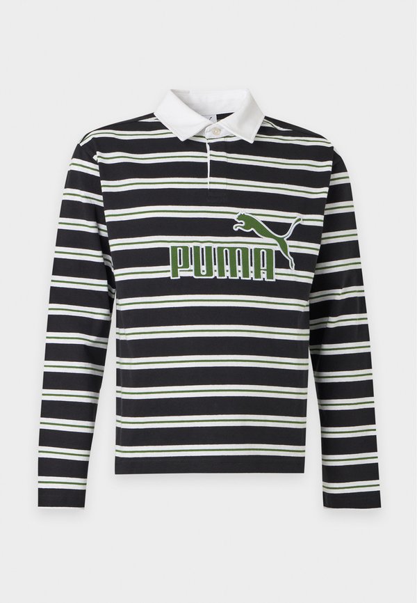 Puma ESS ELEVATED NO.1 RELAXED STRIPED RUGBY POLO UNISEX - Polo shirt - black