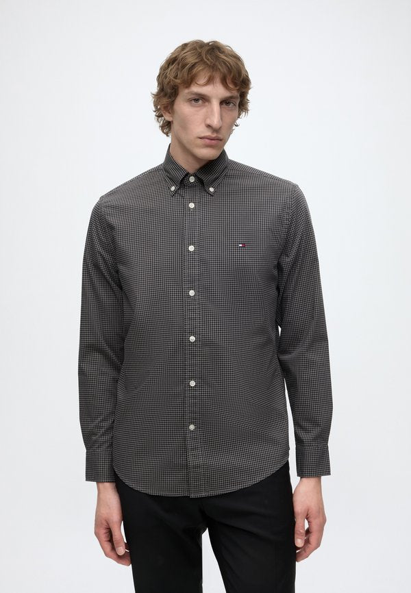 Tommy Hilfiger FLEX POPLIN GINGHAM RF SHIRT - Shirt - hydrogen grey
