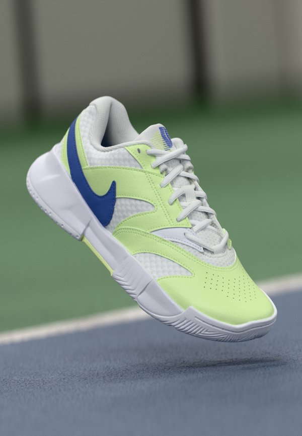 Nike Performance COURT LITE 4  - Multicourt tennis shoes - white/sapphire/light liquid lime