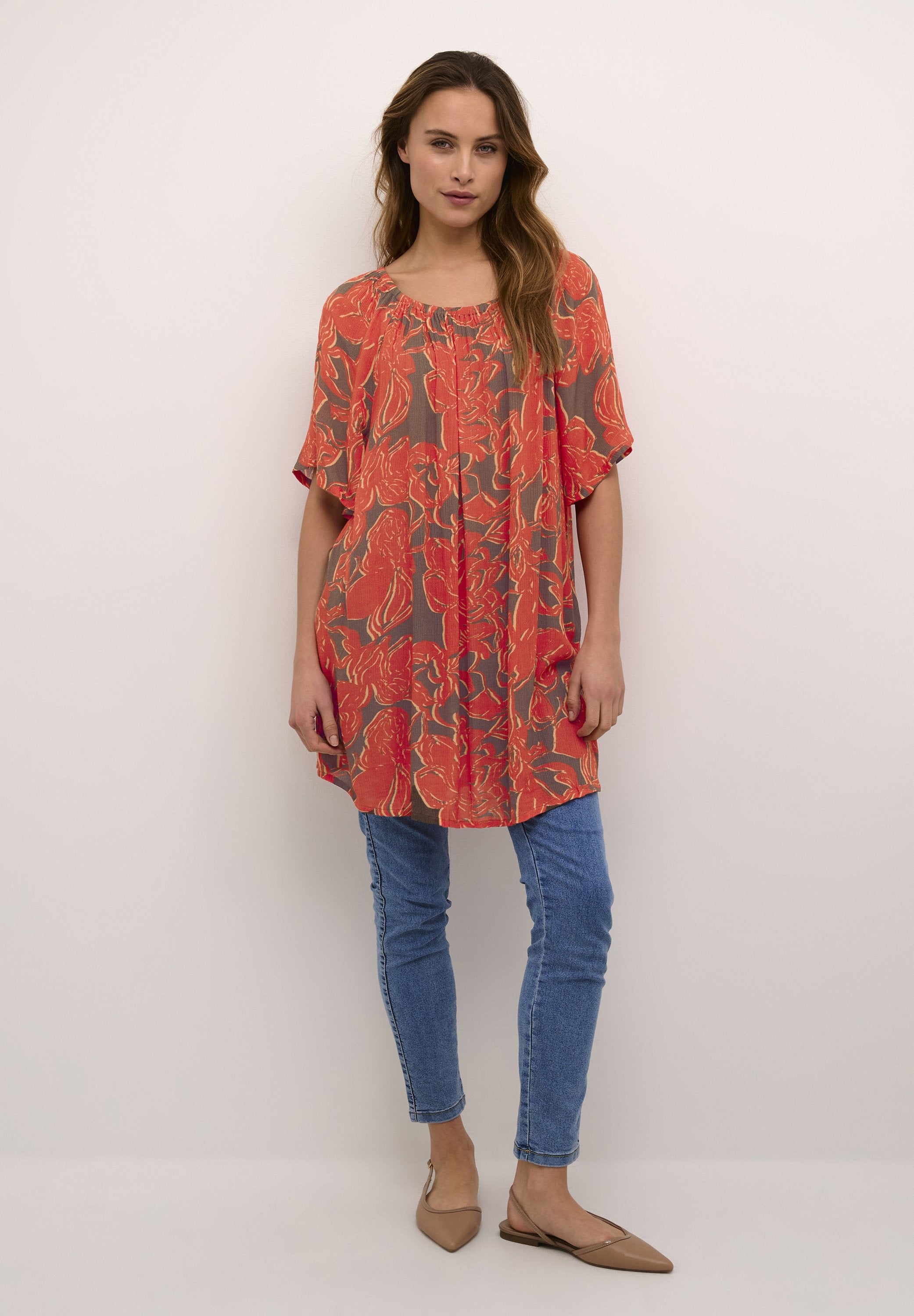 Kaffe BPFALINE ROUND NECK HALF SLEEVES