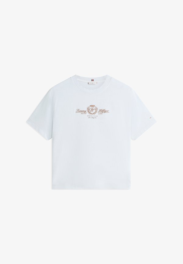 Tommy Hilfiger VARSITY CREST MDRN C-NK SS TEE - VARSITY CREST - Print T-shirt - keepsake blue