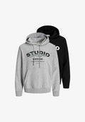 Jack & Jones 2-pack - Hoodie - light grey melange