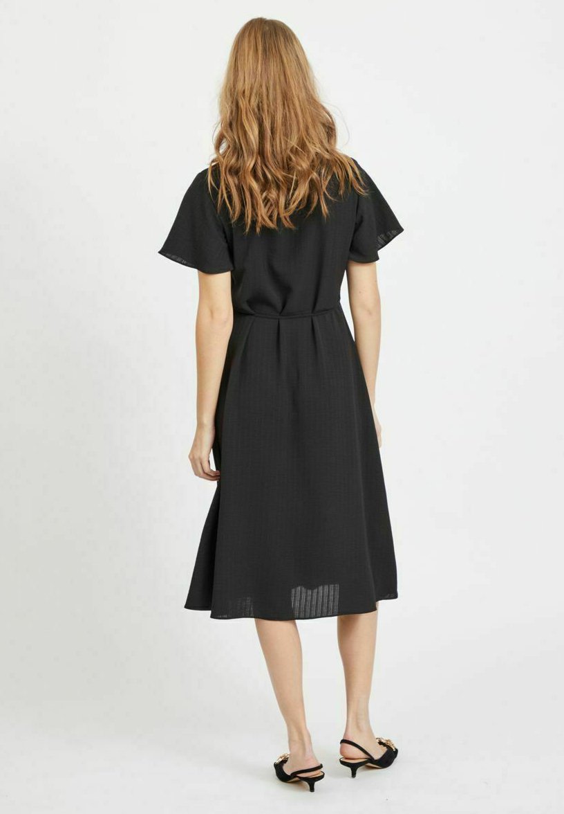 VILA VILOVIE S/S WRAP MIDI DRESS - NOOS