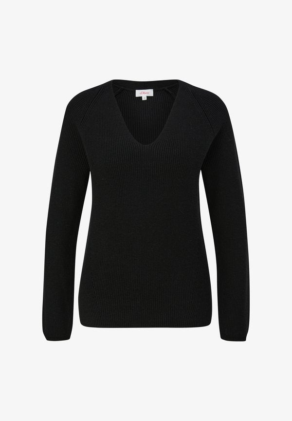 s.Oliver RAGLAN ÄRMELN - Jumper - schwarz