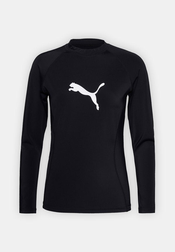 Puma SWIM WOMEN LONG SLEEVE RASH GUARD - Bikini top - black