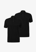 s.Oliver KURZARM BEQUEM KNOPFLEISTE 2ER PACK - Polo shirt - schwarz