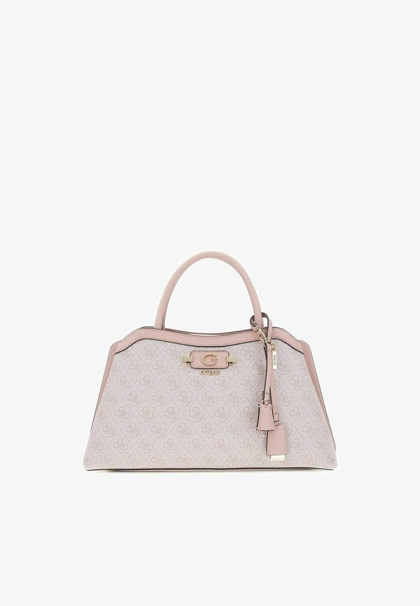 Guess LINDSEY UMHÄNGETASCHE - Handbag - orchid logo