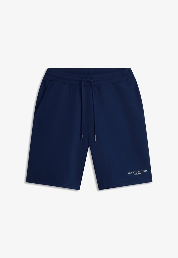 Tommy Hilfiger LOGO TERRY SWEAT SHORTS - Shorts - navy