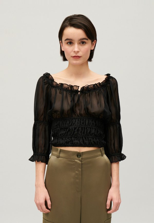 Claudie Pierlot BLOUSE COURTE VOLANTS