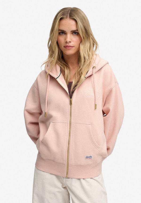 Superdry & Co SUPERDRY LUXE CASUAL ZIP HOODIE.. - Zip-up sweatshirt - rose dust
