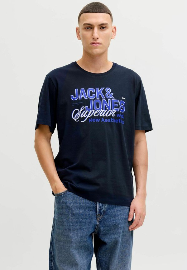 Jack & Jones T- - Print T-shirt - navy blazer