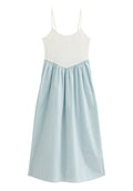 New Look STRIPE PRINT V WAIST POPLIN MIDI