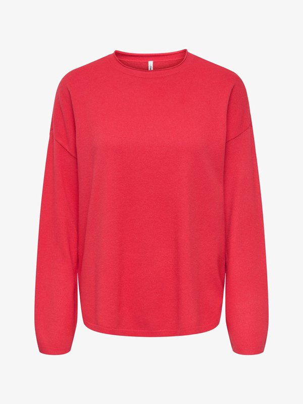 ONLY ONLLOYAL AMALIO LS O-NECK KNT NOOS - Jumper - mars red