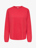 ONLY ONLLOYAL AMALIO LS O-NECK KNT NOOS - Jumper - mars red