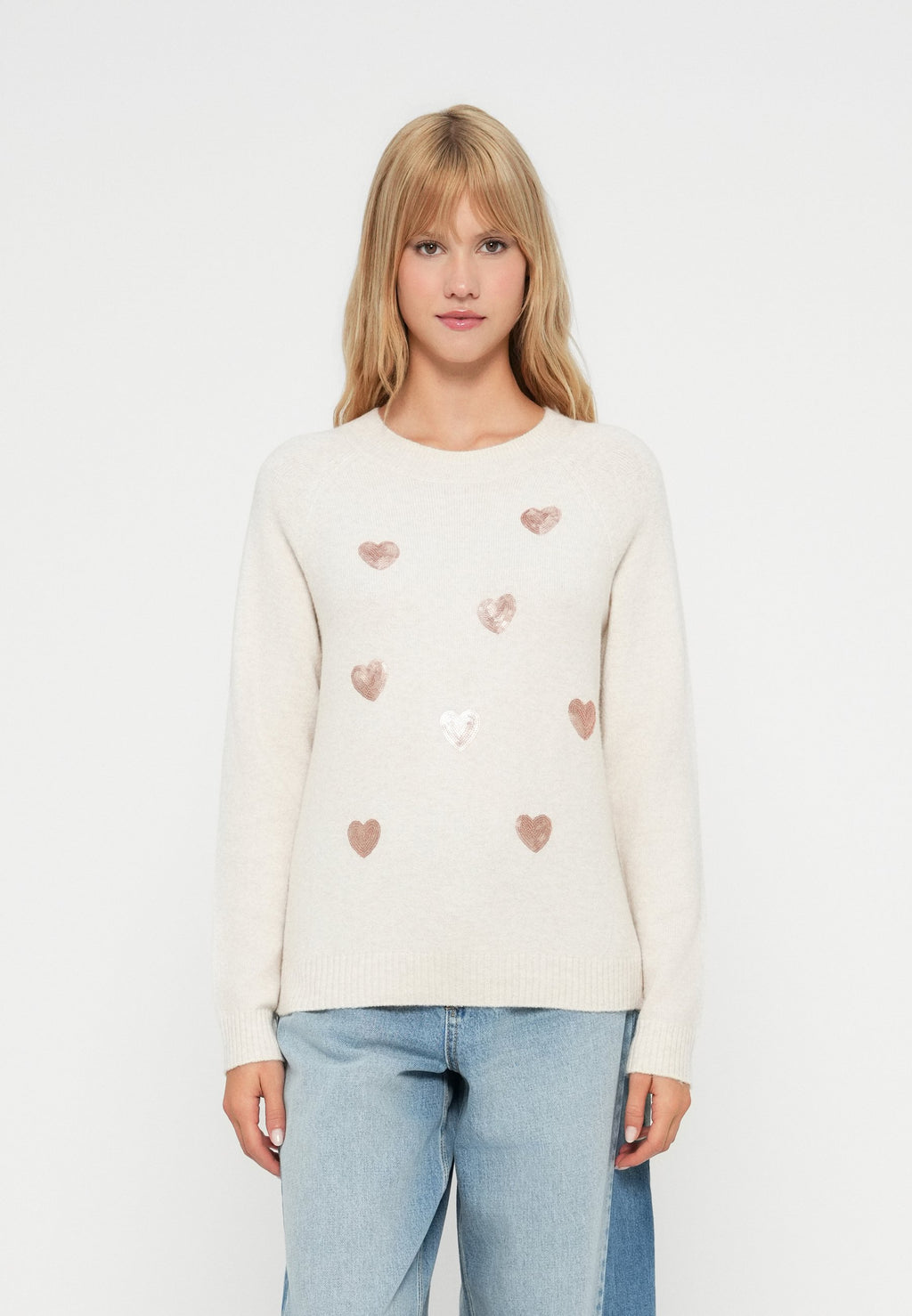 Vero Moda VMDOFFY O NECK SEQUINS PULLOVER
