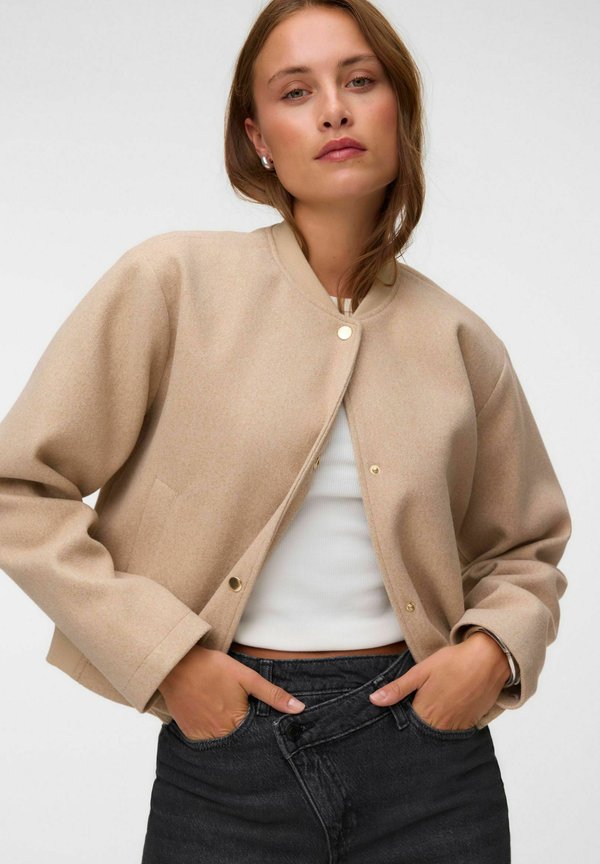 Vero Moda JACKET VMCLAUDIALIA OTW BOMBER - Bomber Jacket - silver mink