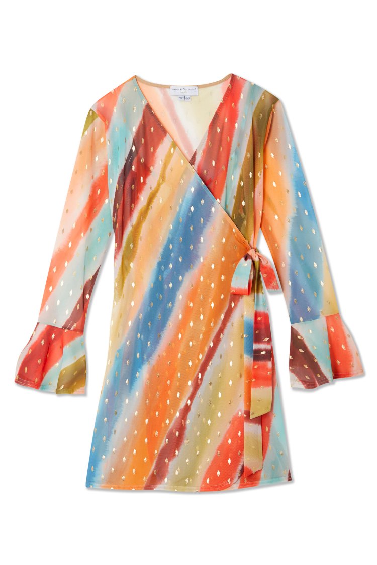 Never Fully Dressed SUNSET MINI WRAP DRESS