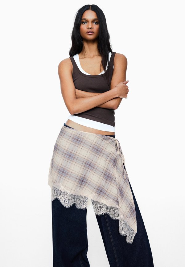 Bershka A-line skirt - beige