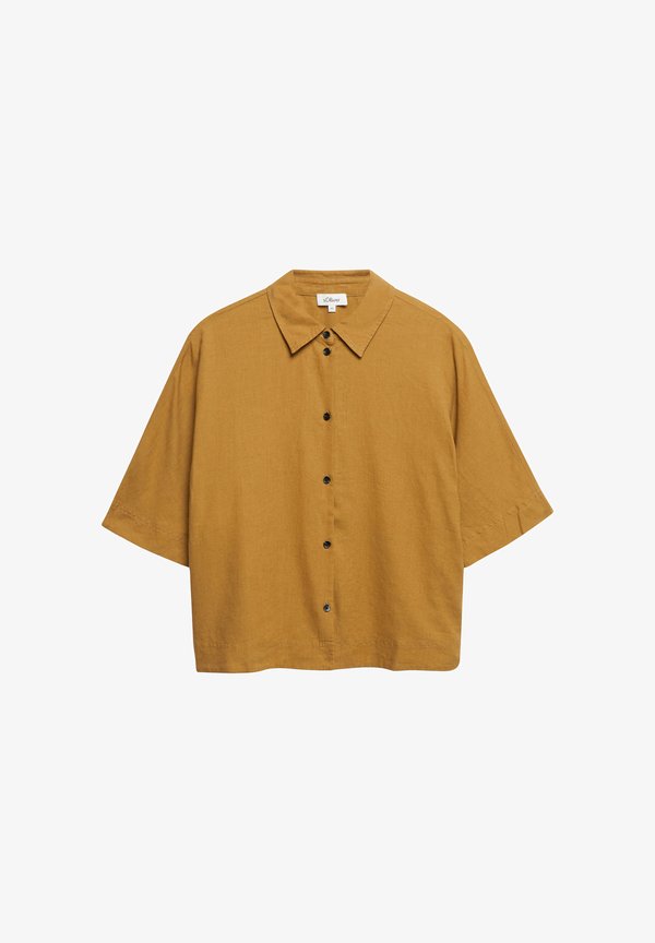 s.Oliver BLUSE - Button-down blouse - ocker