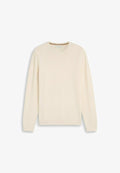 TOM TAILOR STRUCTURED CREW NECK KNIT - Jumper - gardenia white