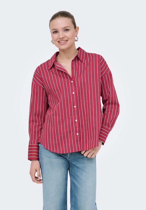 ONLY ONLOREGON - Button-down blouse - deep claret