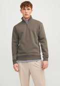 Jack & Jones JJEBRADLEY SWEAT HALF ZIP NOOS - Sweatshirt - bungee cord
