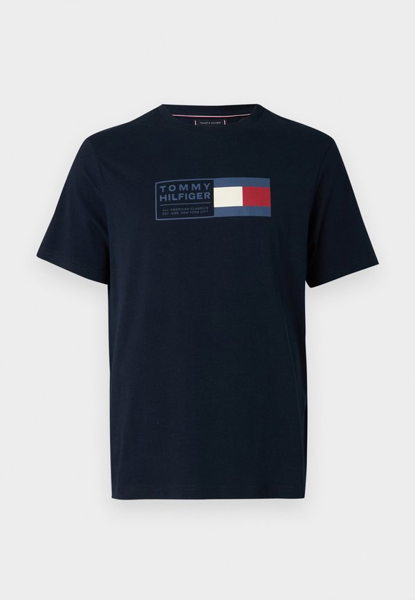 Tommy Hilfiger LOGO JERSEY CREW NECK T-SHIRT - Print T-shirt - desert sky