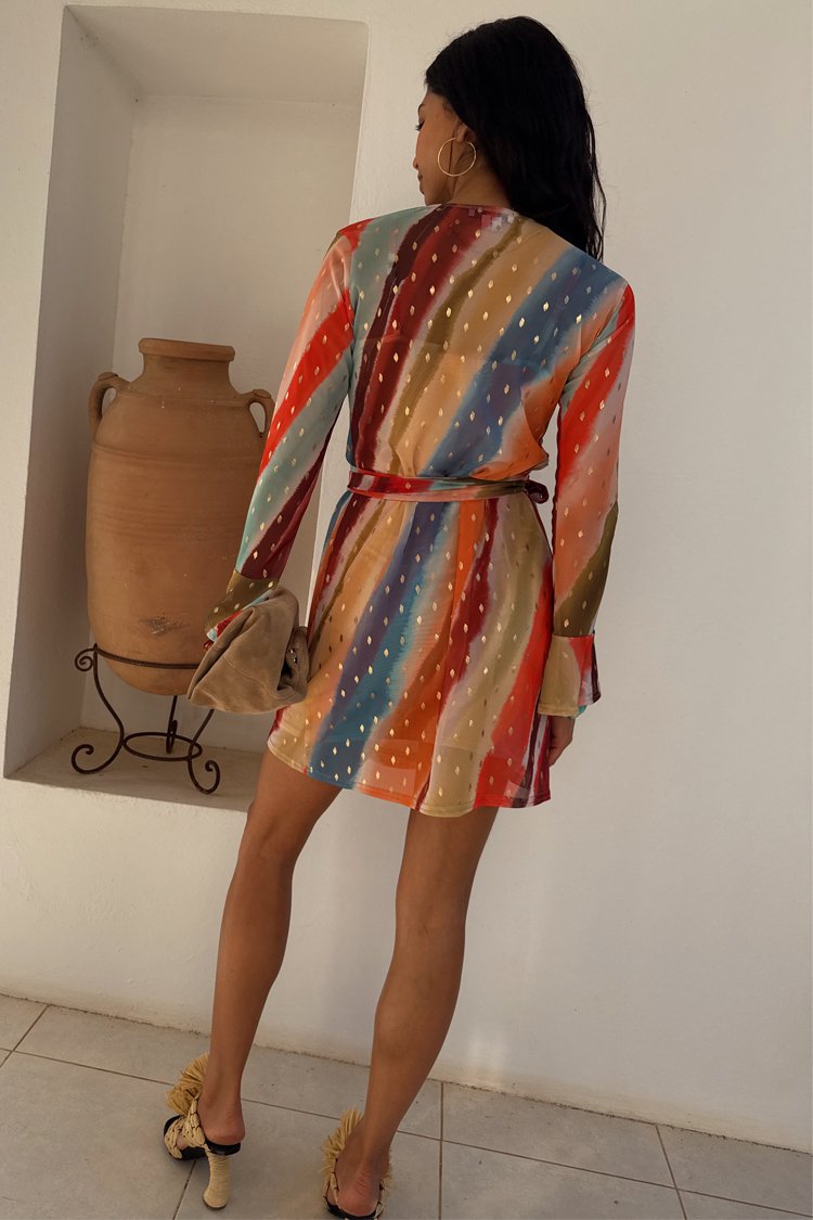Never Fully Dressed SUNSET MINI WRAP DRESS