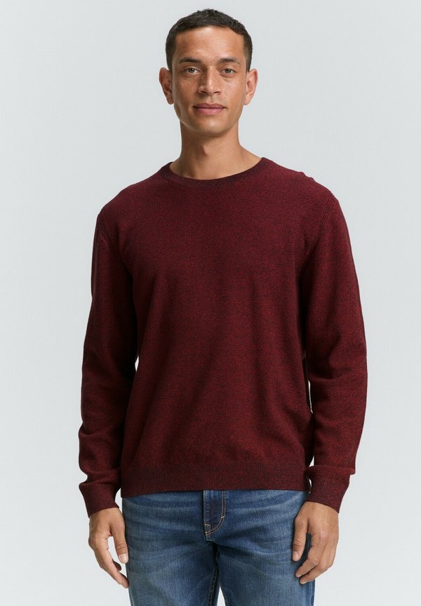 TOM TAILOR Jumper - samba red/navy twotone