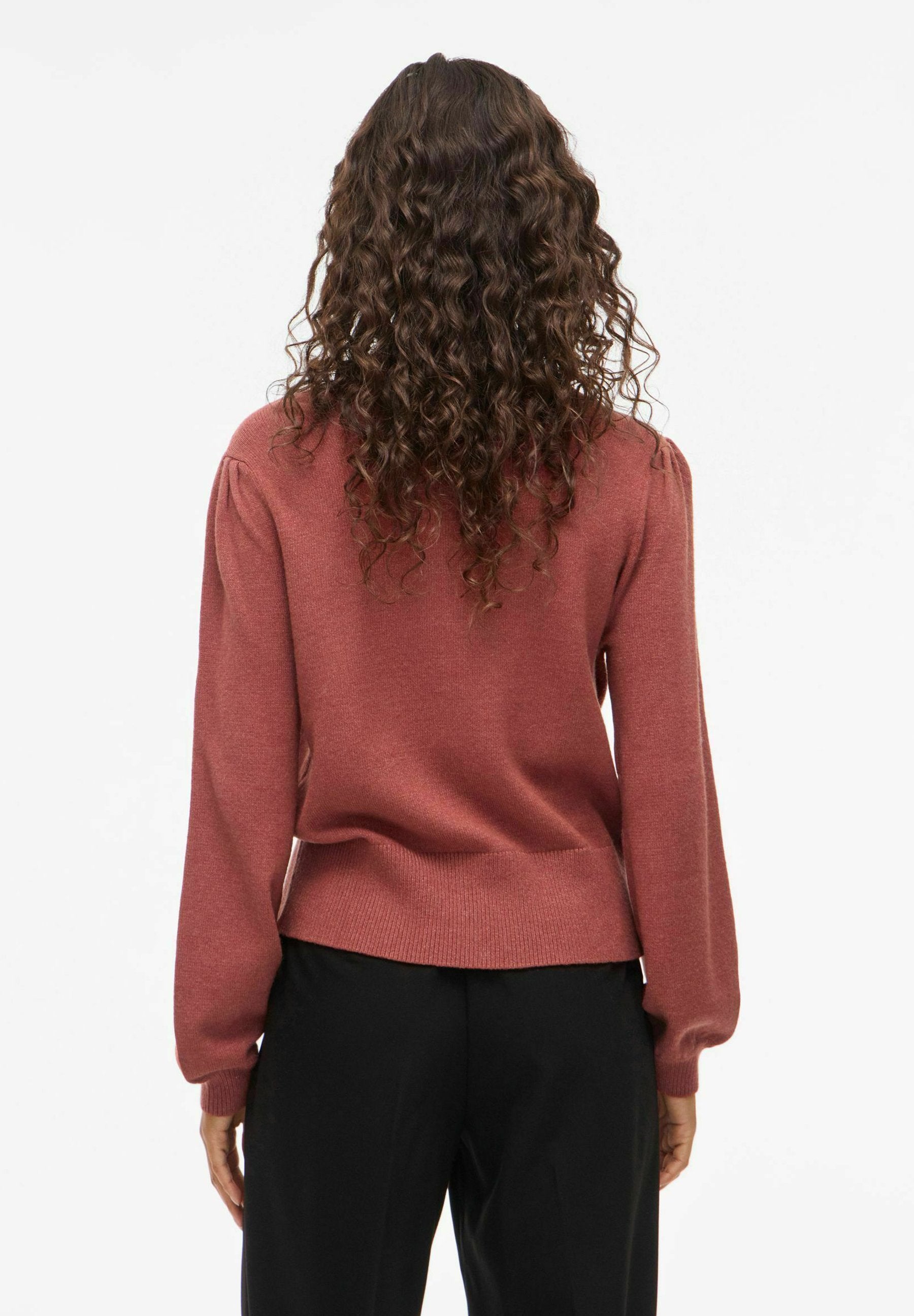 VILA VIRIL TURTLE-NK BALLOON L/S TOP - NOOS