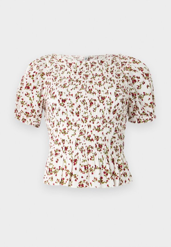 ONLY ONLMOLLY S/S SMOCK TOP JRS - Blouse - cloud dancer
