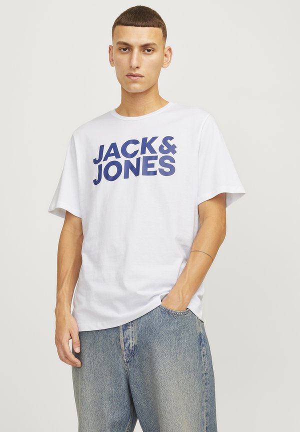 Jack & Jones JJECORP LOGO TEE O NECK  3 PACK - Print T-shirt - schwarz marineblau weiß