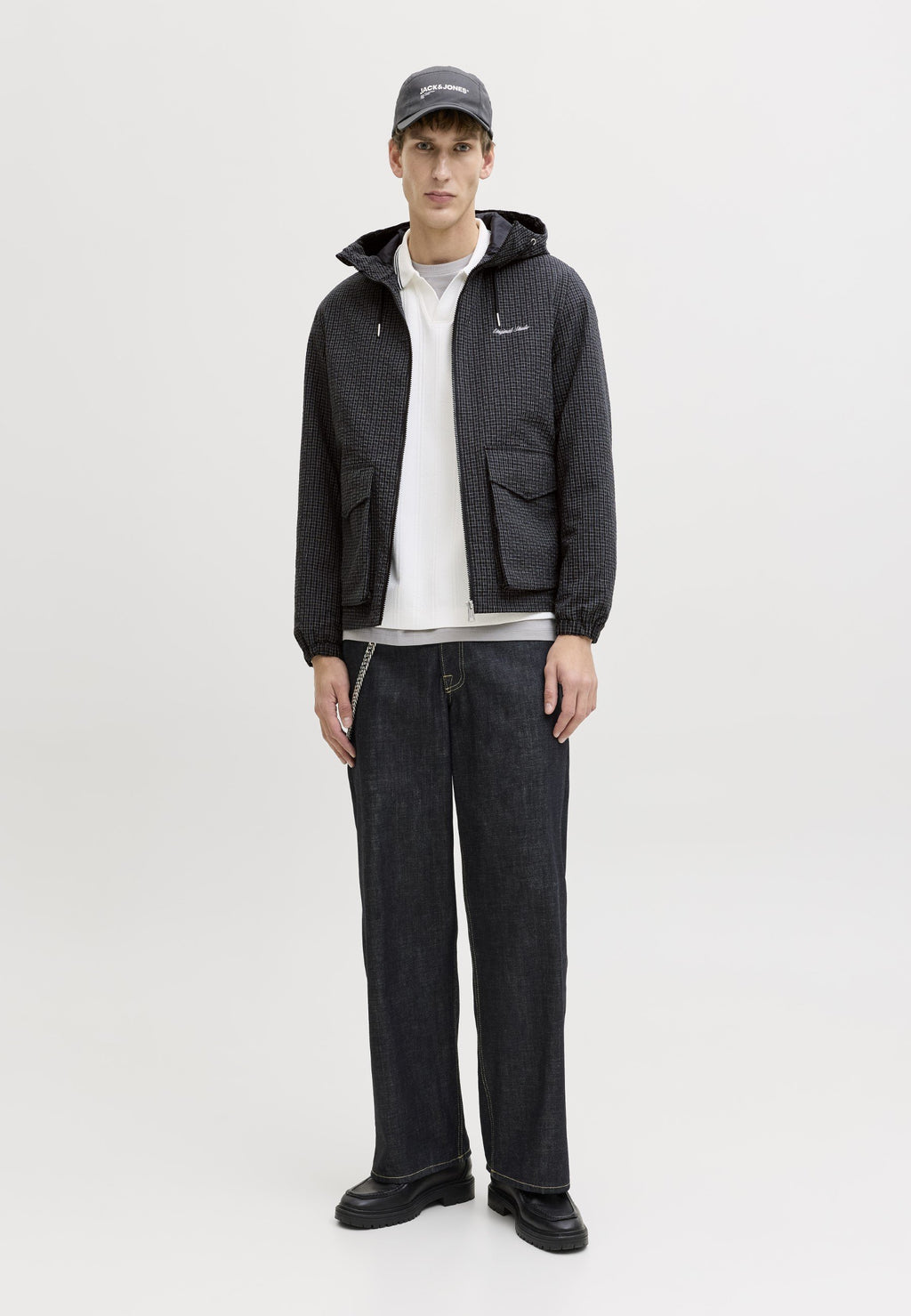 Jack & Jones NIAGRA CHECK HOOD JACKET