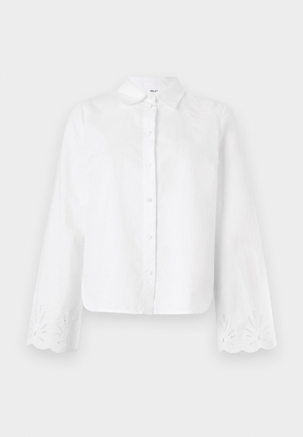 Selected Long sleeved Broderie Anglaise