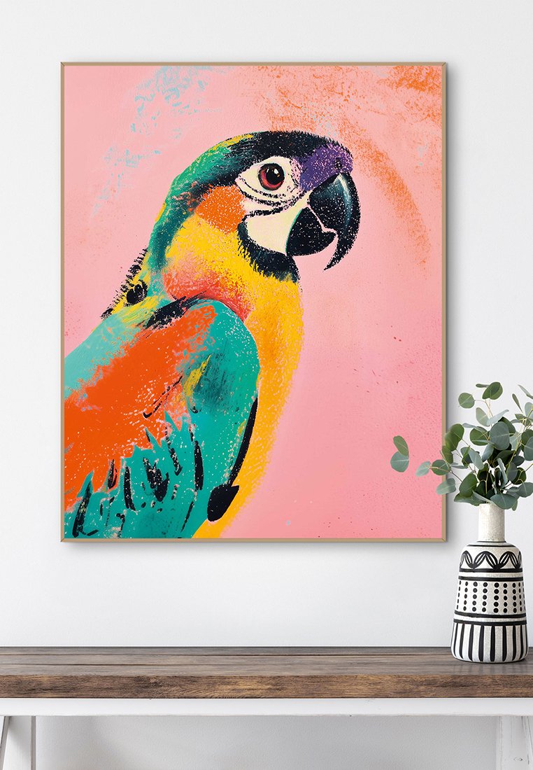 Orange Wallz TROPICAL BIRD