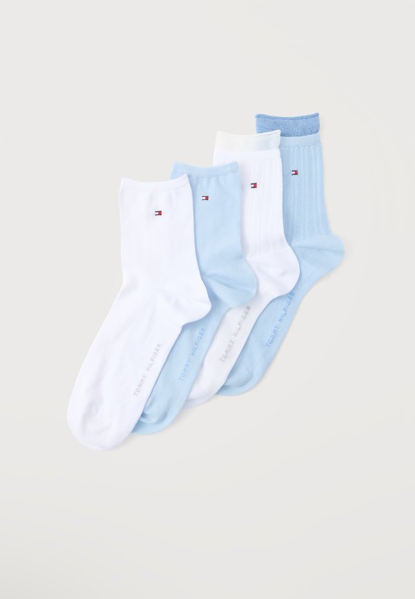 Tommy Hilfiger 4 PACK - Socks - white/light blue