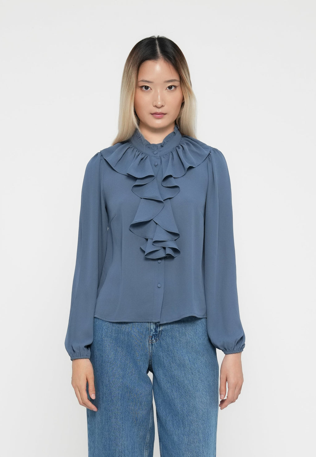 VILA VIKABU RUFFEL NECK