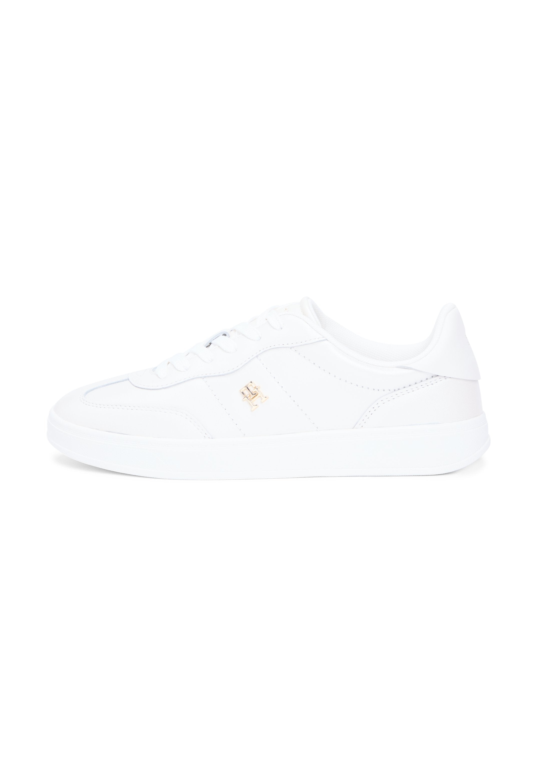 TH MONOGRAM METALLIC TRAINERS WITH LEATHER Media 1