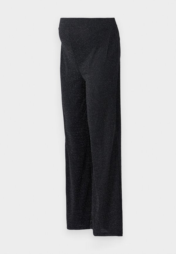 Vero Moda Maternity VMMKANVA GLITTER WIDE PANT - Trousers - black