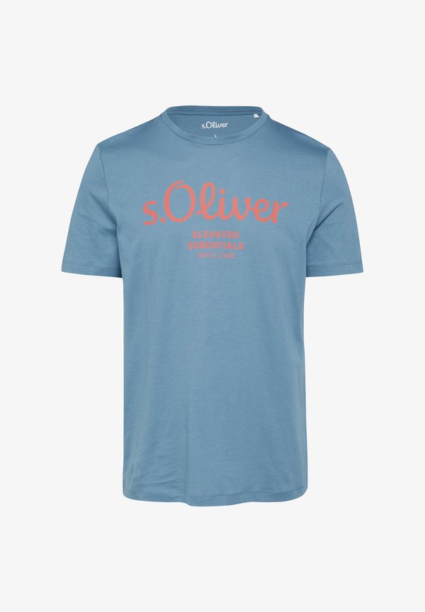 s.Oliver Print T-shirt - hellblau